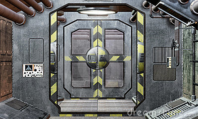 spaceship-hatch-and-corridor-background-thumb23307323